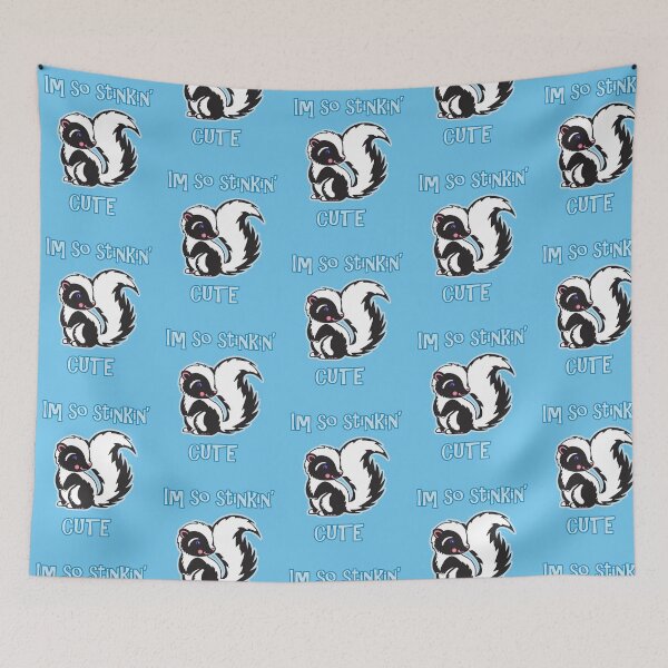 Item preview, Skunk, I'm so stinkin' cute blue boys, girls, infant, toddlers, kids, children design designed and sold by BellaRcompany.