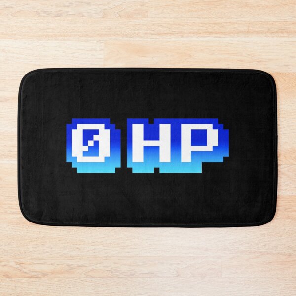 Item preview, 0 HP, Gaming Memes in Blue Pixel Typography designed and sold by Memes N Lore .