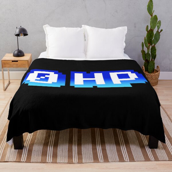 Item preview, 0 HP, Gaming Memes in Blue Pixel Typography designed and sold by Memes N Lore .