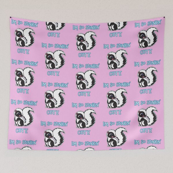 Item preview, Skunk, I'm so stinkin' cute pink design for girls, boys, infants, toddlers, kids and children designed and sold by BellaRcompany.