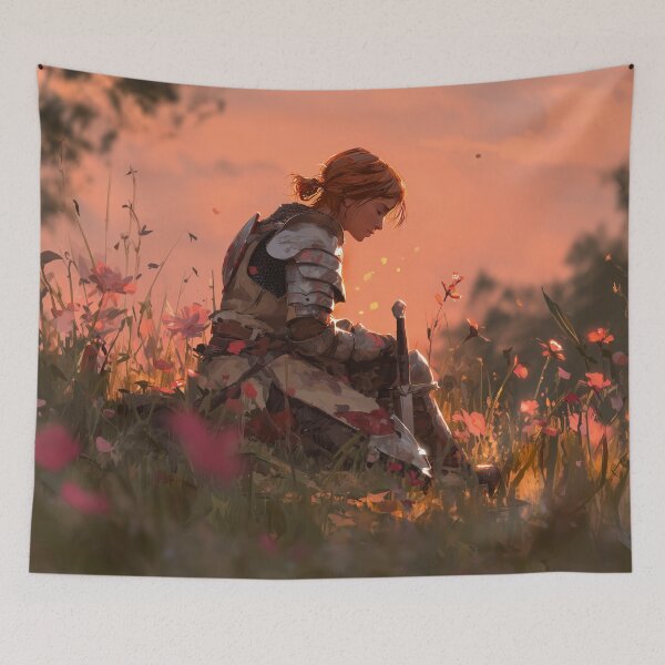 Item preview, Warrior Resting Among Flowers designed and sold by Rtymer.