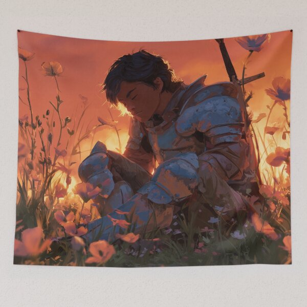 Item preview, Warrior Resting Among Flowers designed and sold by Rtymer.