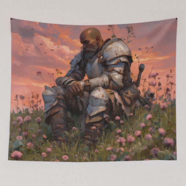 Item preview, Warrior Resting Among Flowers designed and sold by Rtymer.