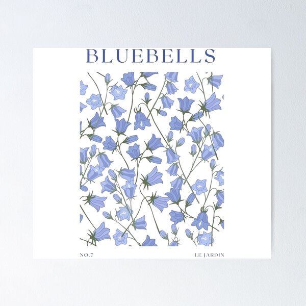 Item preview, Bluebells Flower Market Poster designed and sold by lea-lani.
