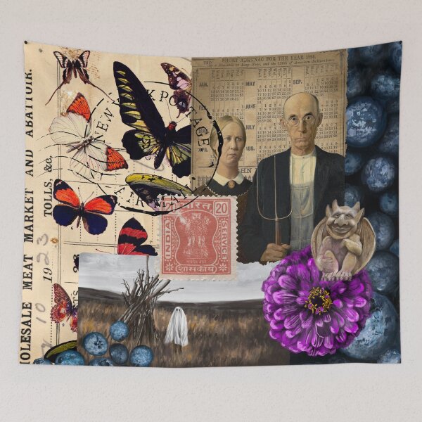 Item preview, American Gothic Blueberry Collage designed and sold by missdebi27.
