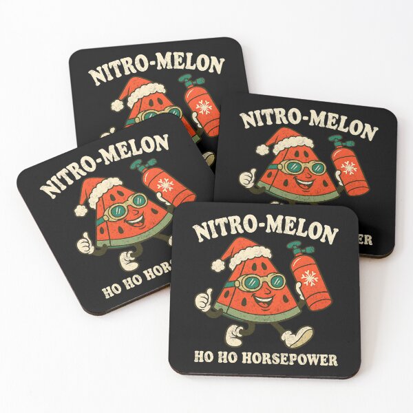 Item preview, Nitro Melon Funny Christmas Racing Ho Ho Horsepower Drag Racing designed and sold by CarantinedChaos.