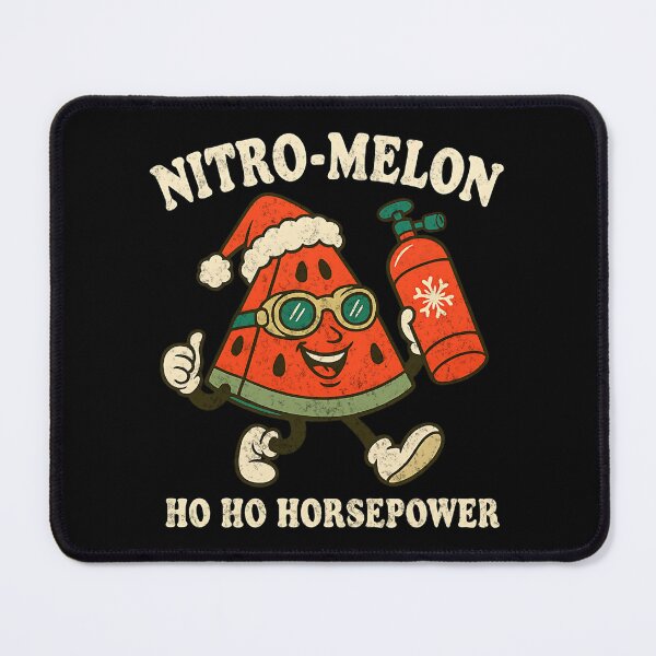 Item preview, Nitro Melon Funny Christmas Racing Ho Ho Horsepower Drag Racing designed and sold by CarantinedChaos.