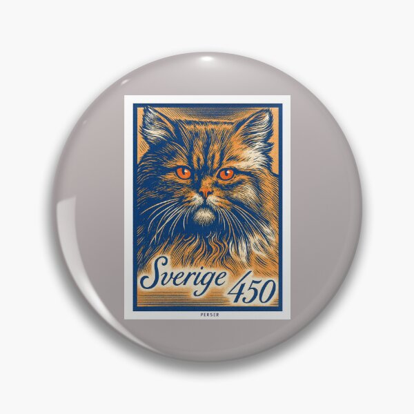 Item preview, Sweden Persian Cat Stamp Poster designed and sold by retrographics.