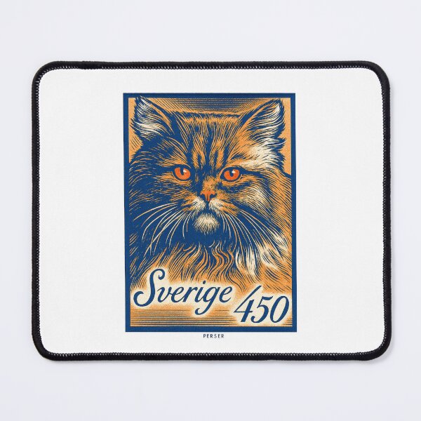 Item preview, Sweden Persian Cat Stamp Poster designed and sold by retrographics.