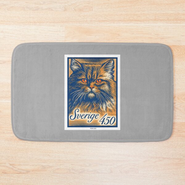 Item preview, Sweden Persian Cat Stamp Poster designed and sold by retrographics.
