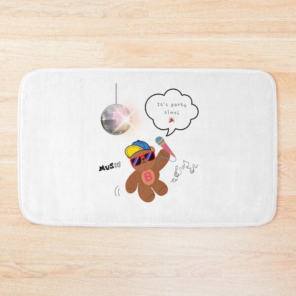 Item preview, It’s Party Time – Mono Bear Singing Vibes ( White / Transparent ) designed and sold by mintmono-studio.