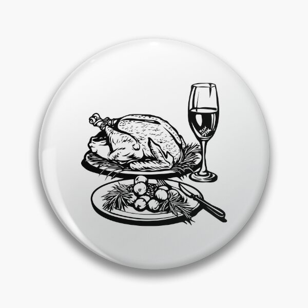 Item preview, Vintage Christmas Dinner – Black and White Holiday Feast Illustration designed and sold by inkoutninja.