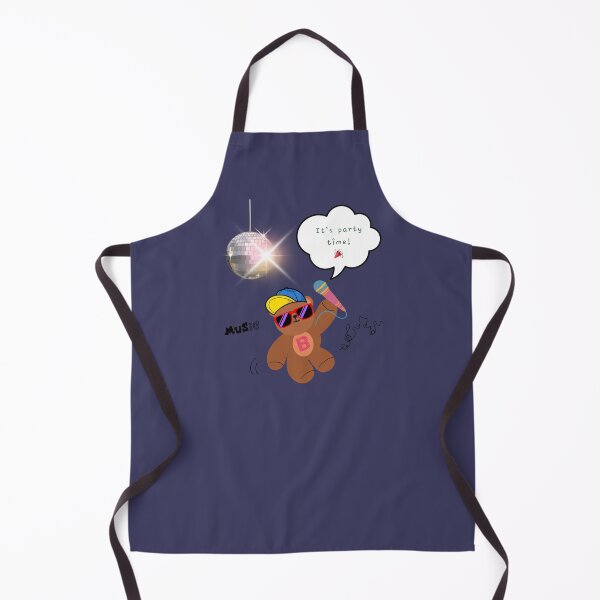 Item preview, Copy of It’s Party Time – Mono Bear Singing Vibes ( Navy Background ) designed and sold by mintmono-studio.