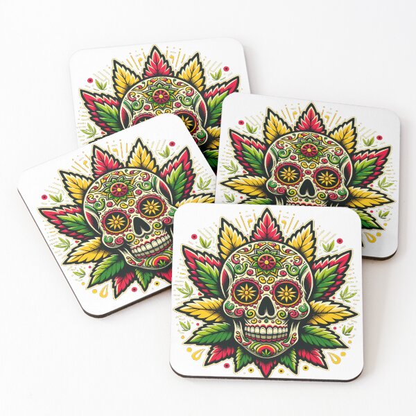 Item preview, Reggae Themed Sugar Skull designed and sold by Sugar Skull Shop.
