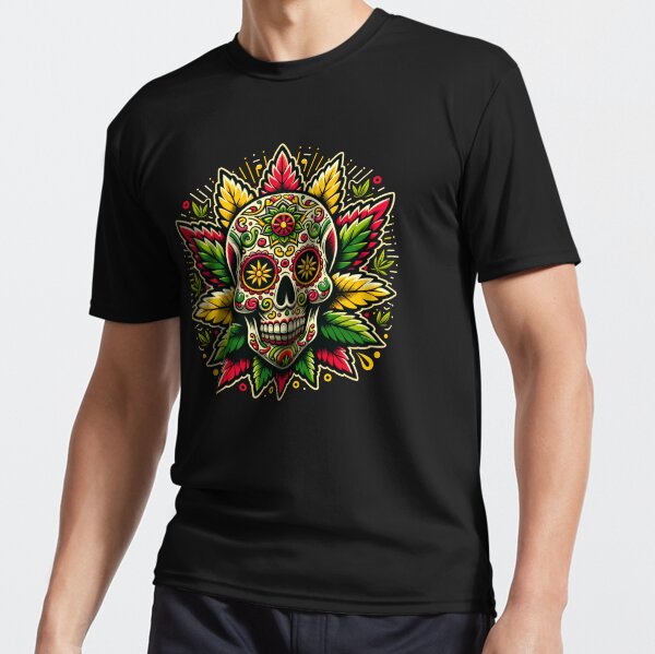 Item preview, Calavera de azúcar con temática de reggae designed and sold by Sugar Skull Shop.