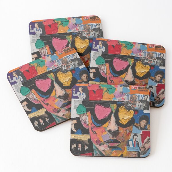 Item preview, Colorful Abstract Portrait With Pop Art Influences and Collage Elements designed and sold by Rue Market.