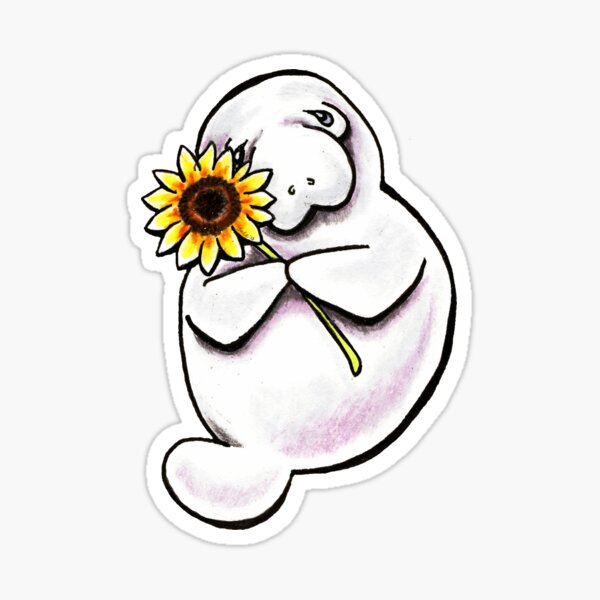 Sunny Manatee Sticker