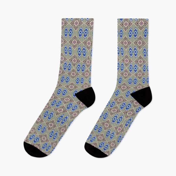 Item preview, Maygeo5 geomatics seamless pattern blue and brown color designed and sold by Jittarat.