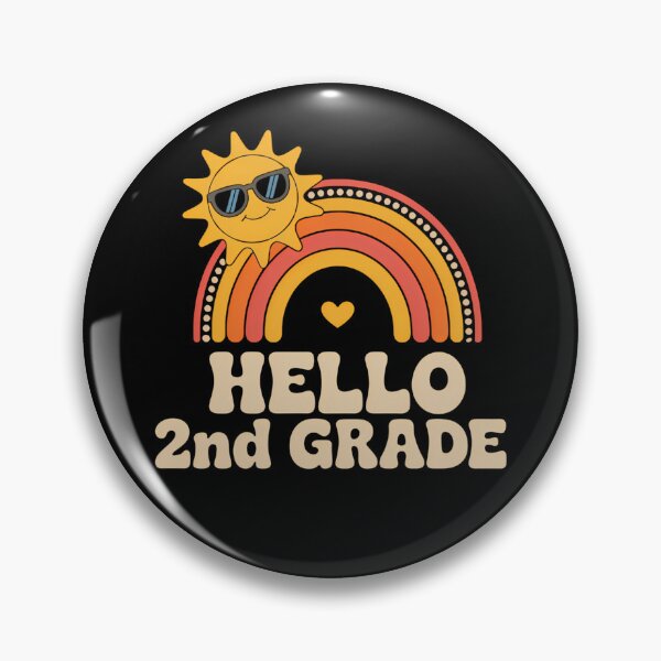 Item preview, Rainbow Hello 2nd Grade Back To School Teacher Student designed and sold by brynatshop.