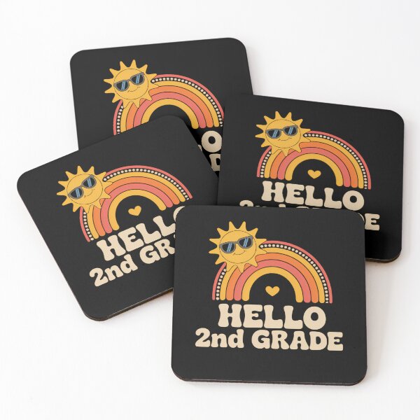 Item preview, Rainbow Hello 2nd Grade Back To School Teacher Student designed and sold by brynatshop.