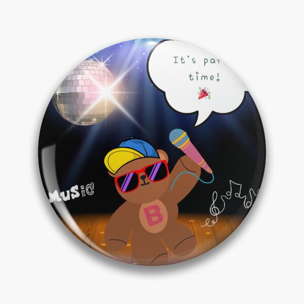 Item preview, It’s Party Time – Mono Bear Singing Vibes ( Stage Background ) designed and sold by mintmono-studio.