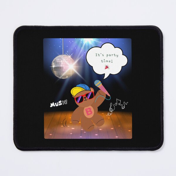 Item preview, It’s Party Time – Mono Bear Singing Vibes ( Stage Background ) designed and sold by mintmono-studio.