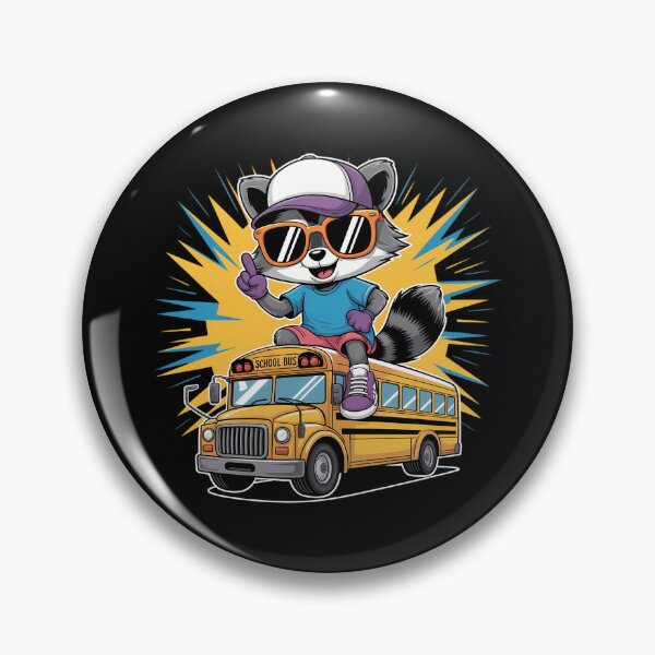Item preview, School Bus Raccoon Back To School designed and sold by brynatshop.