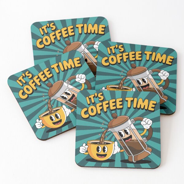 Item preview, Wake Up and Smell the Coffee – Funny Coffee Lover Art with French Press designed and sold by Cafe-Color.