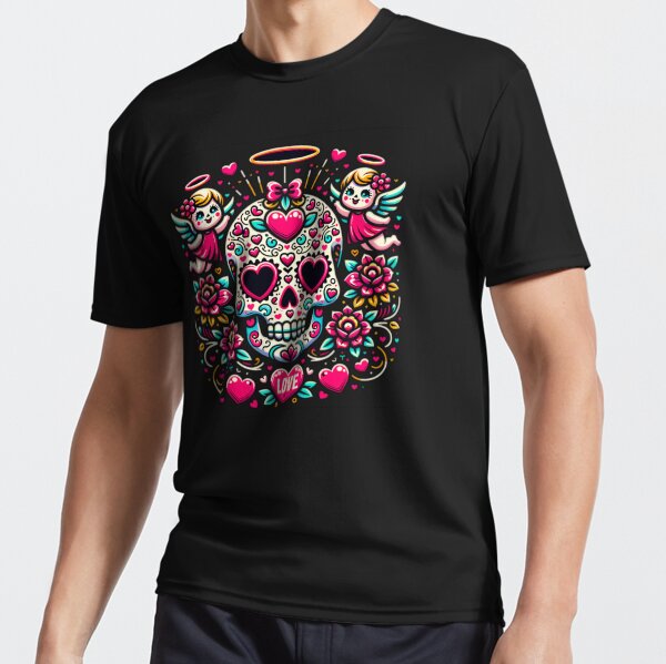 Item preview, Calavera de azúcar con temática de amor designed and sold by Sugar Skull Shop.