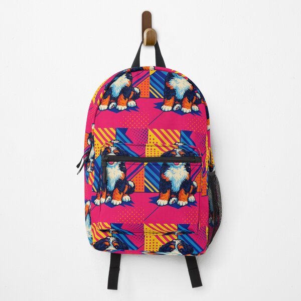 Item preview, Tri Color Bernedoodle Dog Vibrant Pop Art Style Portrait designed and sold by kakarikihill.