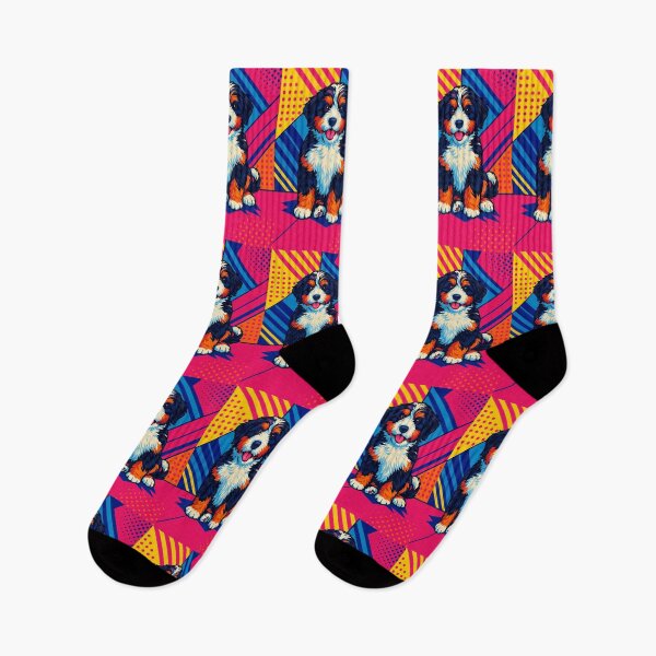 Item preview, Tri Color Bernedoodle Dog Vibrant Pop Art Style Portrait designed and sold by kakarikihill.