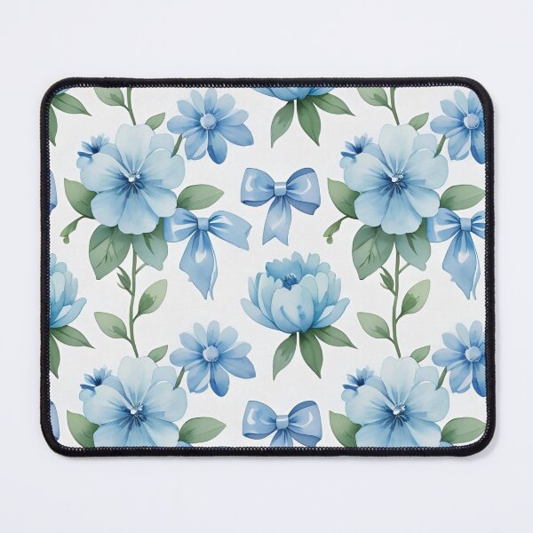 Item preview, Blue Vintage Inspired Floral Bow Design designed and sold by LoveOnPaper.