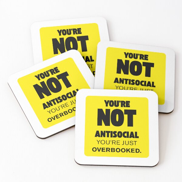 Item preview, Not Antisocial - Just Overbooked designed and sold by Obsessities.