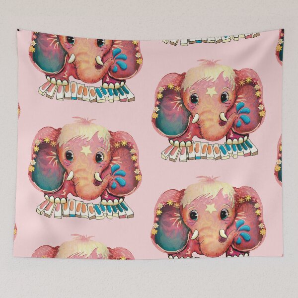 Item preview, Pink Piano Elephant designed and sold by Karin Taylor.
