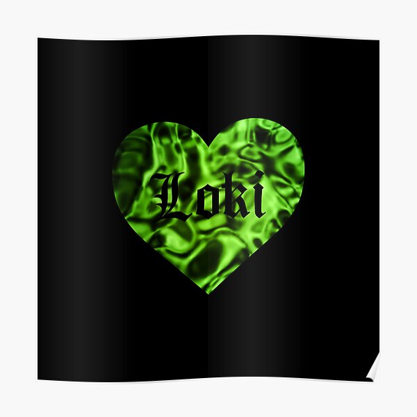 380. Love Loki Black Poster