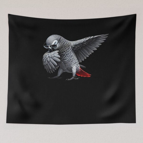 Item preview, Dabbing African Grey Parrot Lover Birding designed and sold by Kimberley King Art  King Art.