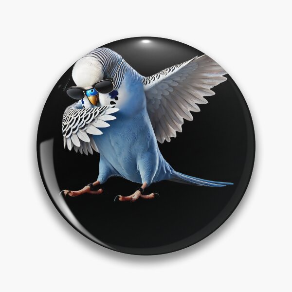 Item preview, Dabbing Blue Budgerigar Parrot Parakeet Lover Birding designed and sold by Kimberley King Art  King Art.