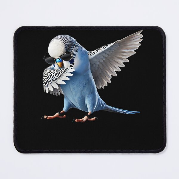 Item preview, Dabbing Blue Budgerigar Parrot Parakeet Lover Birding designed and sold by Kimberley King Art King Art.
