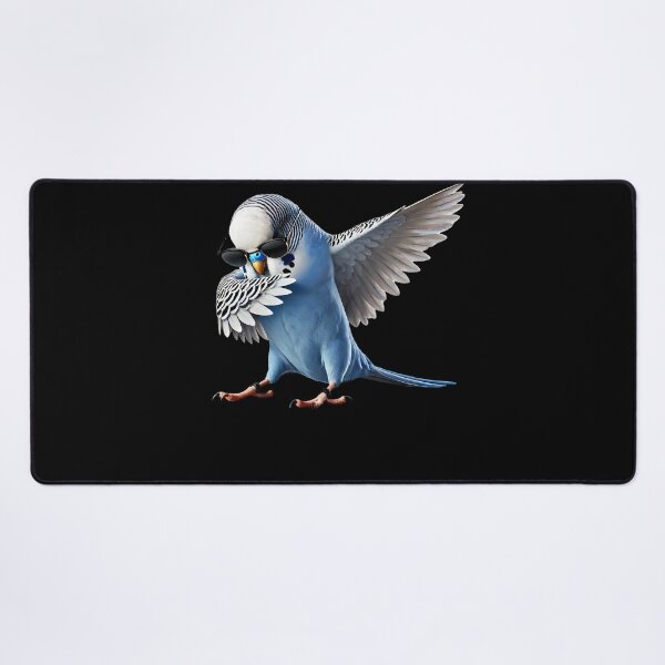 Item preview, Dabbing Blue Budgerigar Parrot Parakeet Lover Birding designed and sold by Kimberley King Art King Art.