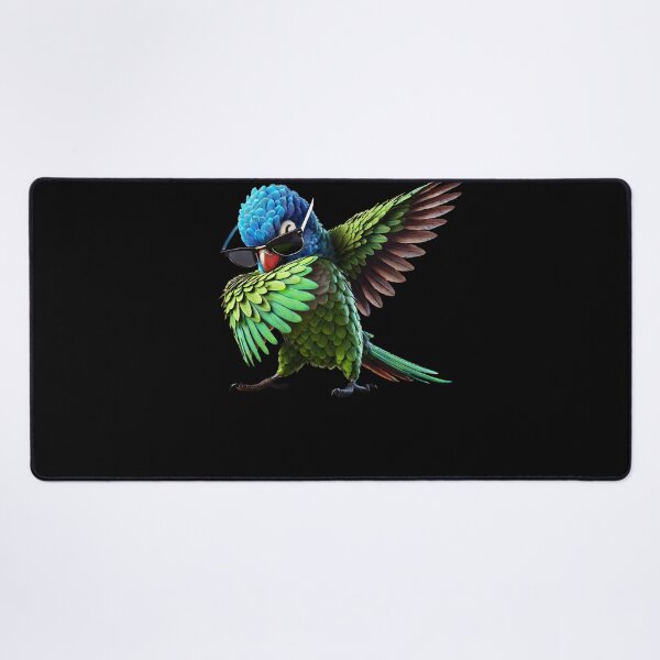 Item preview, Dabbing Blue Crowned Conure Parrot Lover Birding designed and sold by Kimberley King Art  King Art.