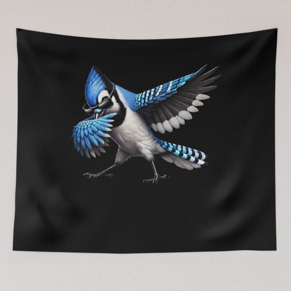 Item preview, Dabbing Blue Jay Cyanocitta Cristata Bird Watcher Lover Birding designed and sold by Kimberley King Art  King Art.
