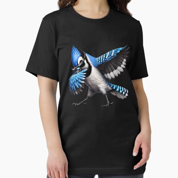 Vista previa del artículo con la obra «Arrendajo azul dabbing Cyanocitta Cristata Observador de aves Amante de la observación de aves», diseñado y vendido por Kimberley King Art  King Art.
