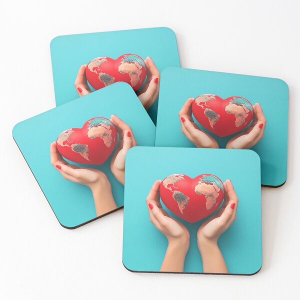 Item preview, Heart-Shaped Earth in Hands – Global Love and Unity Illustration designed and sold by Art of Ngu.