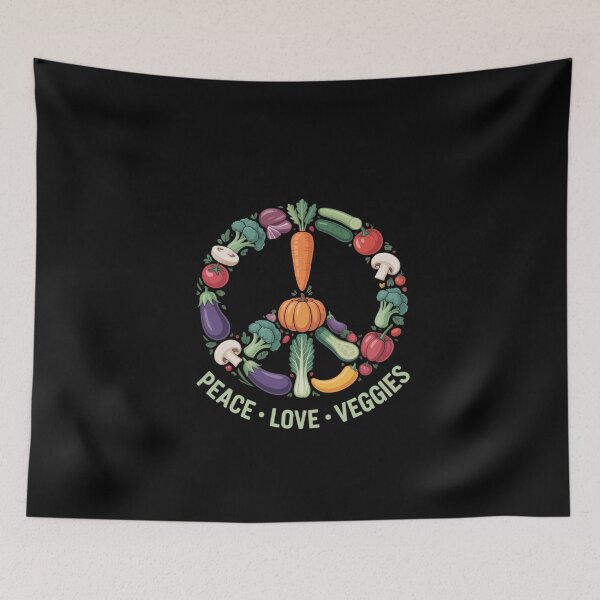 Item preview, Vegetables Whole Food Plant Peace Sign Peace Love Veggies designed and sold by DeadlockCrew.