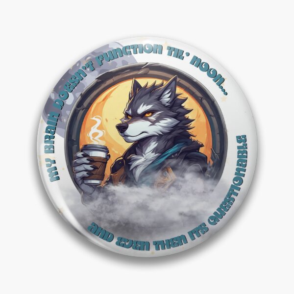 Item preview, Brain Doesn't Function (Male Wolf) designed and sold by Shortyshadow4.