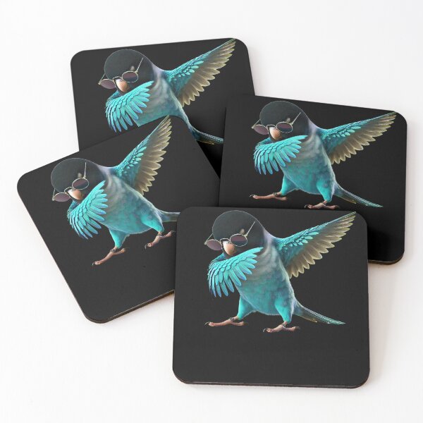 Item preview, Dabbing Blue Masked Lovebird Parrot Lover Birding designed and sold by Kimberley King Art  King Art.