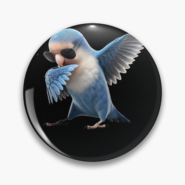 Item preview, Dabbing Blue Peach Faced Lovebird Parrot Lover Birding designed and sold by Kimberley King Art  King Art.