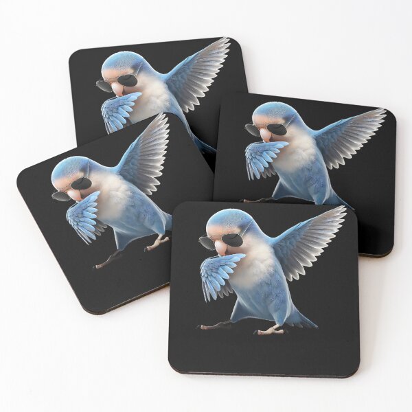 Artikelvorschau, Dabbing Blue Peach Faced Lovebird Papagei Liebhaber Vogelbeobachtung entworfen und verkauft von Kimberley King Art  King Art.