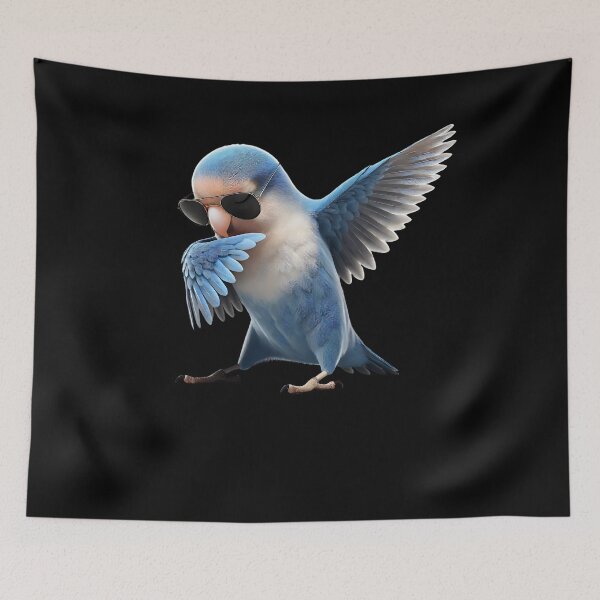 Artikelvorschau, Dabbing Blue Peach Faced Lovebird Papagei Liebhaber Vogelbeobachtung entworfen und verkauft von Kimberley King Art King Art.