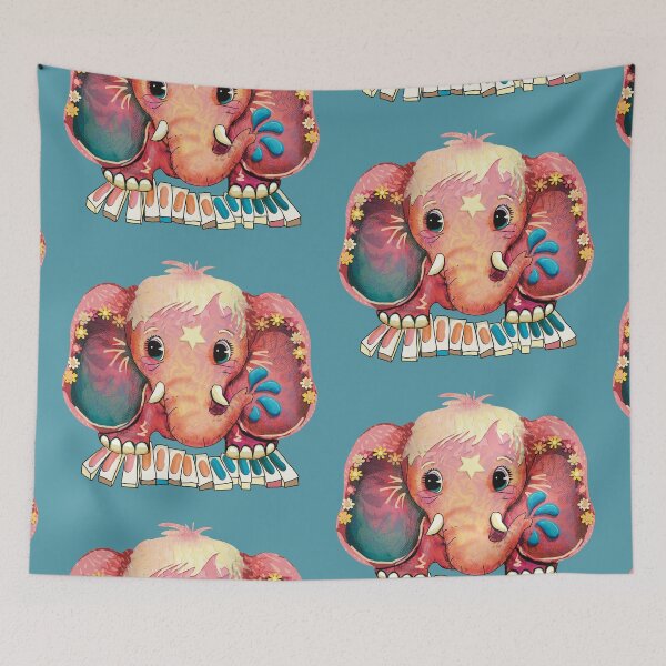 Item preview, Pink Piano Elephant designed and sold by Karin Taylor.